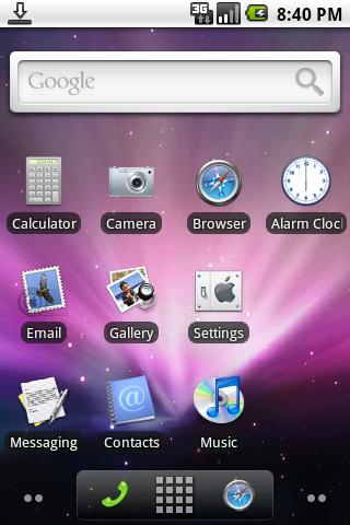 ADWTheme Mac OS x Leopard Android Themes