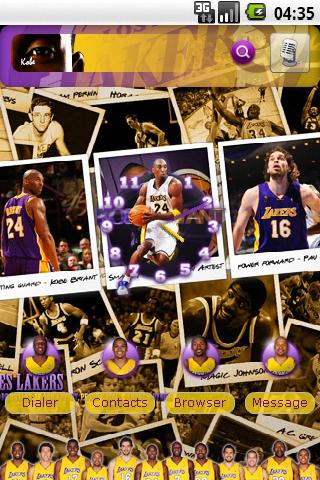 LA Lakers 09/10 Theme Android Personalization