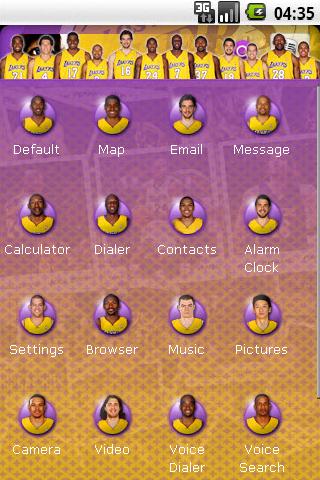 LA Lakers 09/10 Theme Android Personalization