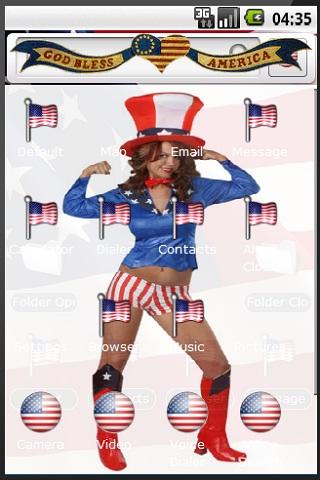 God bless America and Usa Android Themes