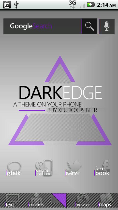 DarkEdge Purple (thin) Android Themes