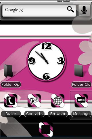 PinkNBlack  Home Theme Android Themes