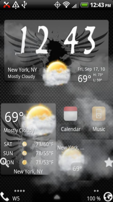 Broken Wings Weather Android Themes