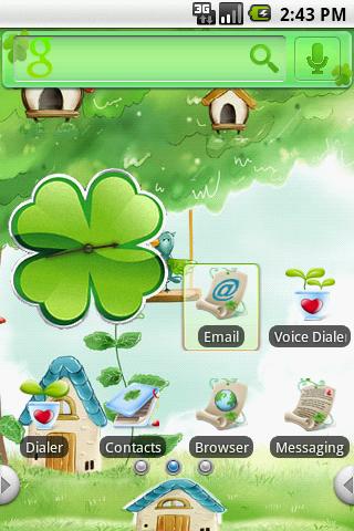 LiveHome Theme:Green Fairy Android Themes