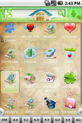 LiveHome Theme:Green Fairy Android Themes