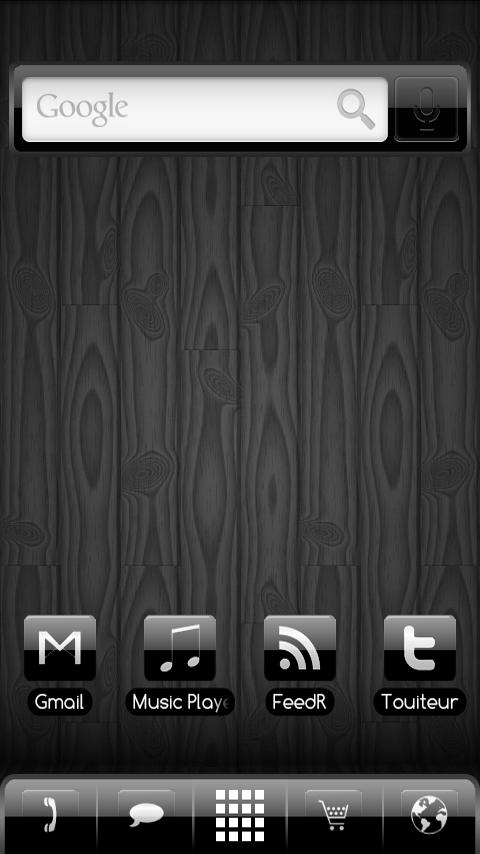 ADW Theme Black Gloss2 Android Themes