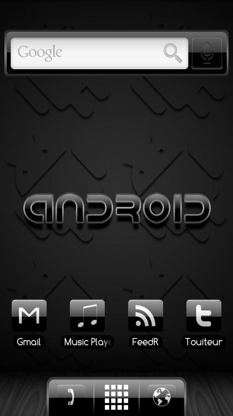 ADW Theme Black Gloss2 Android Themes