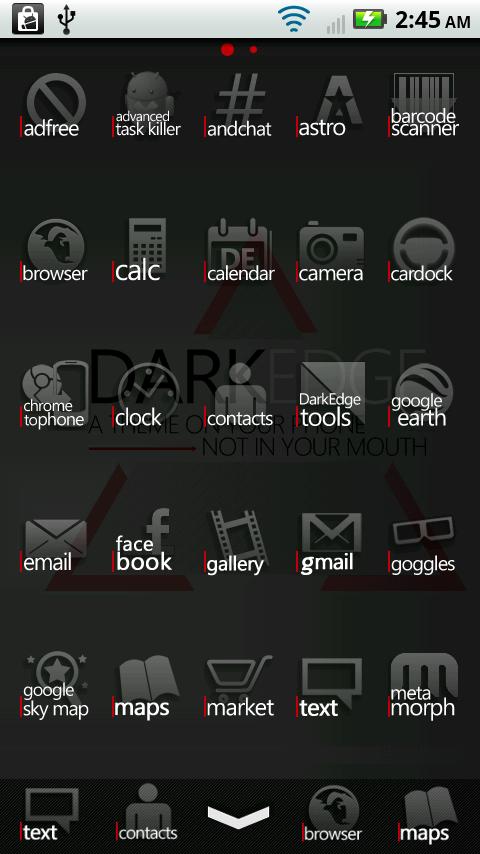 DarkEdge Red (wide) Android Themes