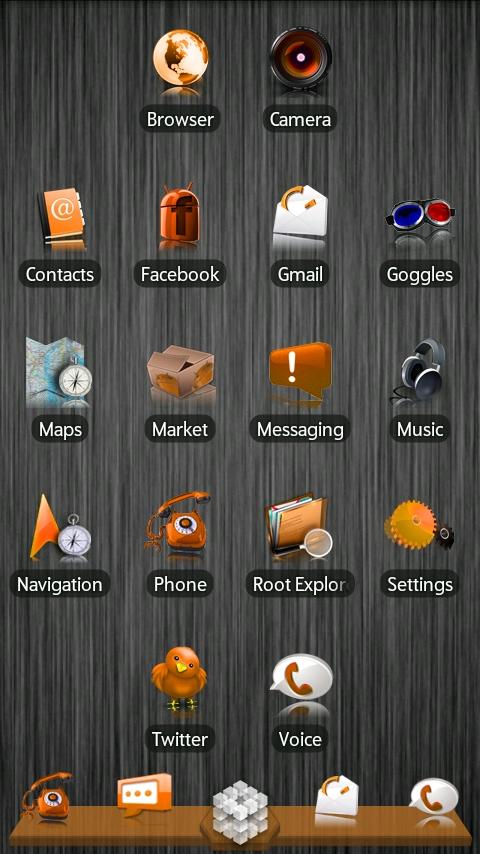 Orange ADW Theme Android Themes