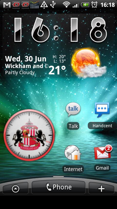 Sunderland Clock Widget Android Themes