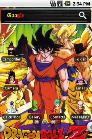 HD Theme:Dragon Ball Z Android Themes