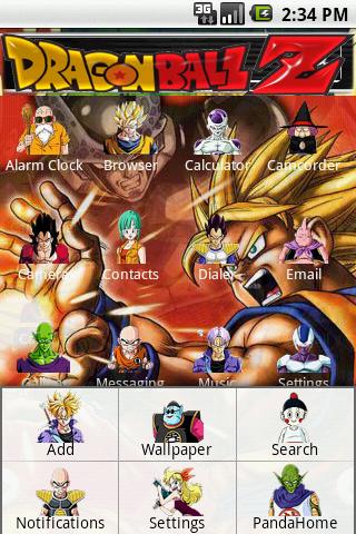 HD Theme:Dragon Ball Z Android Themes