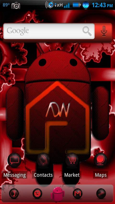ADWTheme Antique Red Android Personalization