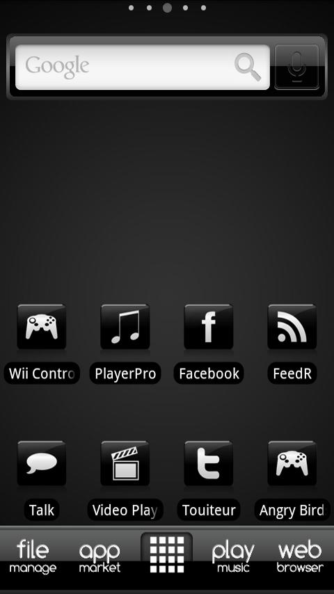 ADWTheme Black Gloss Android Themes