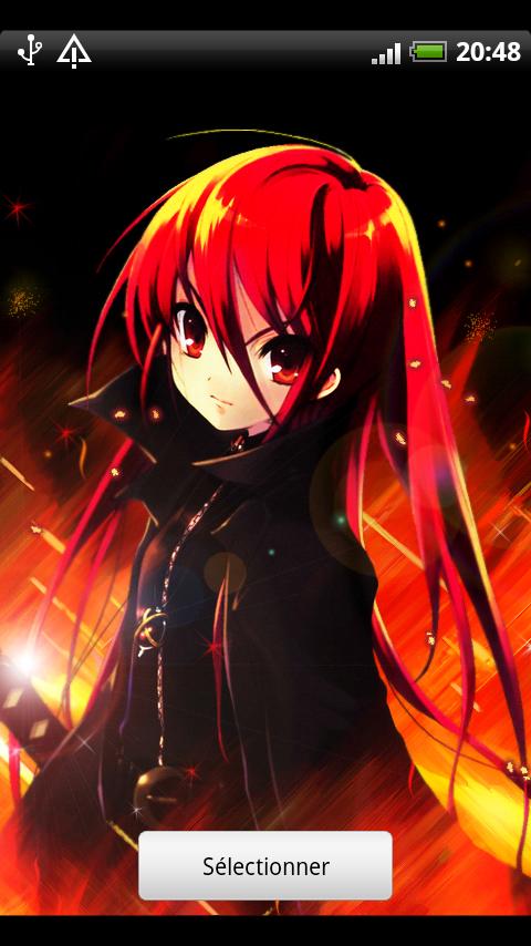 Flame-Haired Shana LiveWall Android Themes
