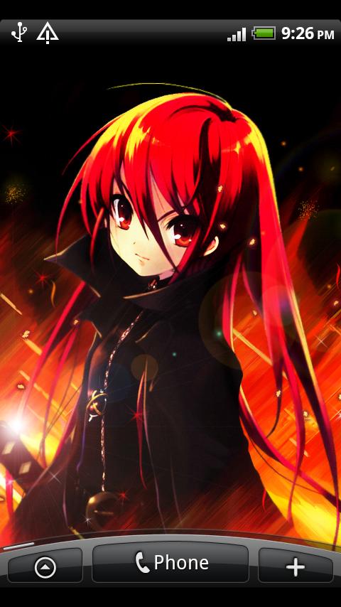 Flame-Haired Shana LiveWall Android Themes