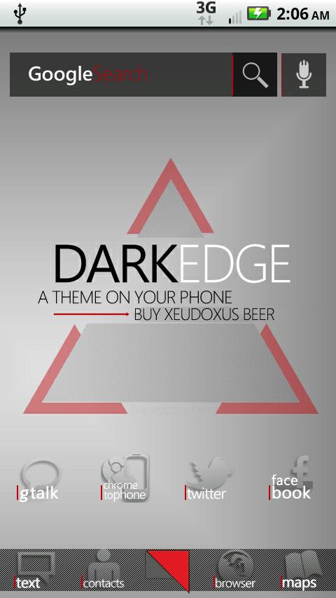 DarkEdge Red (thin) Android Themes