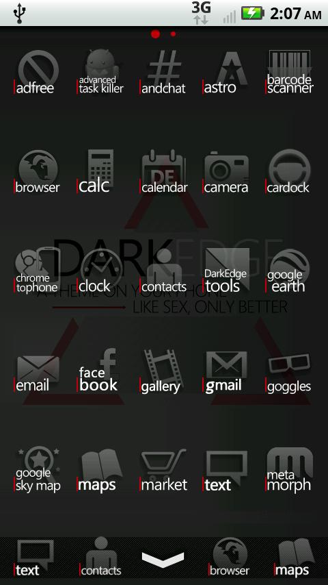 DarkEdge Red (thin) Android Themes