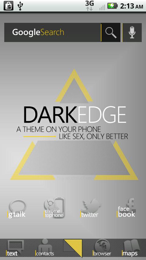 DarkEdge Gold (thin) Android Themes