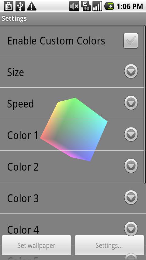 3D Cube Live Wallpaper Android Themes