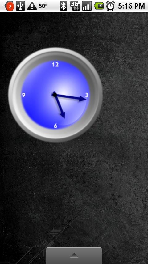 New Blue Analog Clock Android Themes