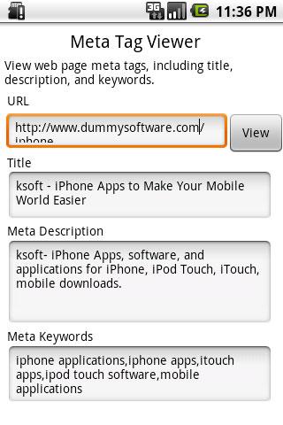 Meta Tag Viewer Android Tools