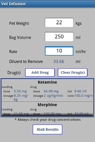 Vet Infusions Android Tools