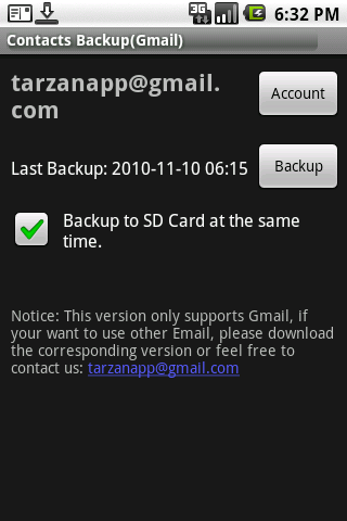 Contacts Backup(Gmail) Android Tools