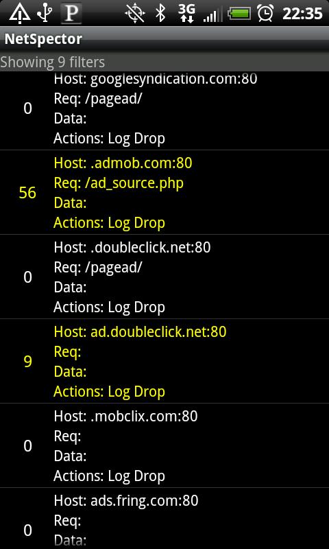 NetSpector Sniffer/Ad Blocker Android Tools