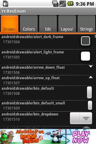 rs:ResEnum Android Tools