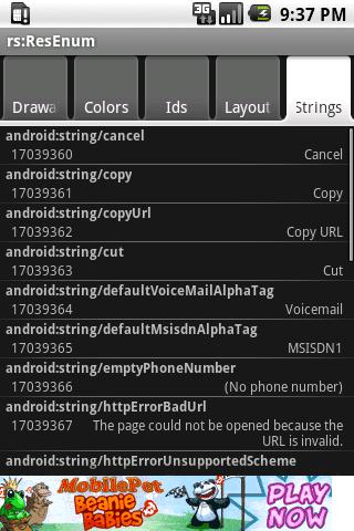 rs:ResEnum Android Tools