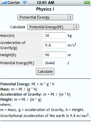 Physics I Calculators Android Tools