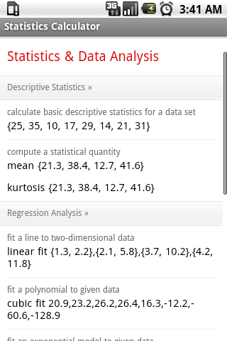 Statistics Calculator Android Tools