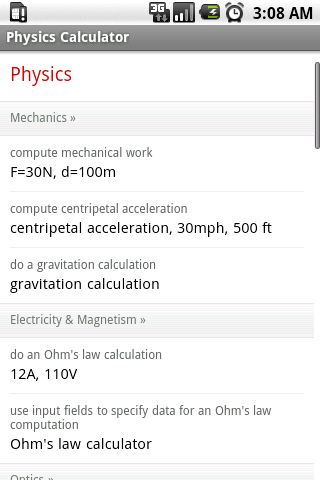 Physics Calculator Android Tools