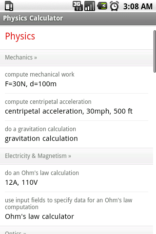 Physics Calculator