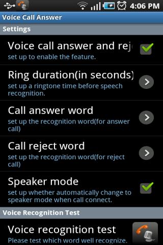 Voice call answer Android Tools