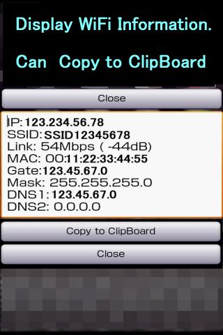 Display WiFi Information SSID