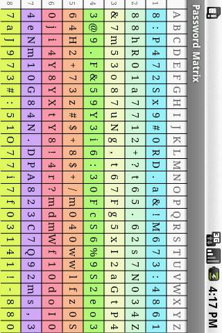 Password Matrix Android Tools