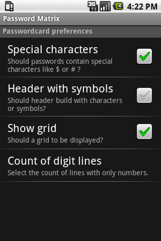 Password Matrix Android Tools