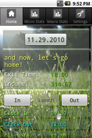 LetMeGoHome Full: a work clock Android Tools
