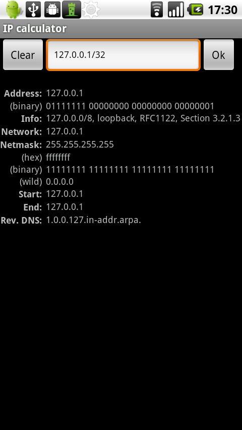 IP calculator (Samsung) Android Tools