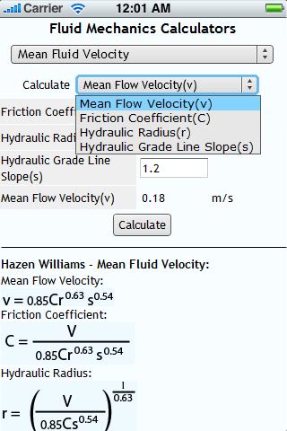 Fluid Mechanics I Android Tools