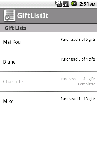 Gift List It Android Tools