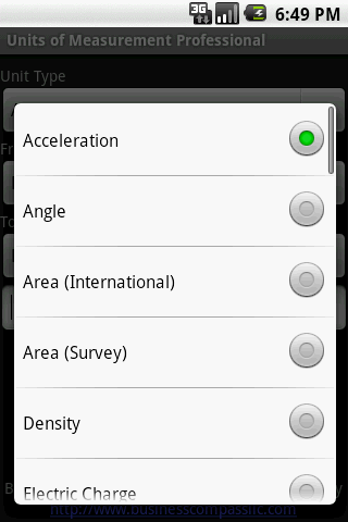 Units of Measurement  Pro Android Tools