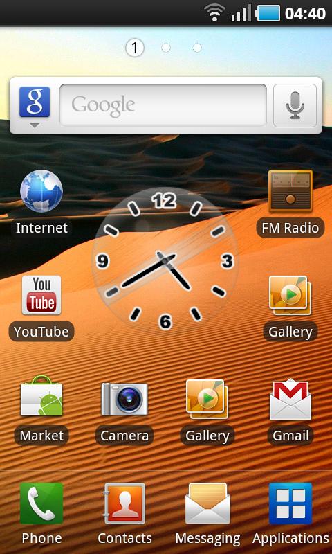 Transparent Clock Black Android Tools