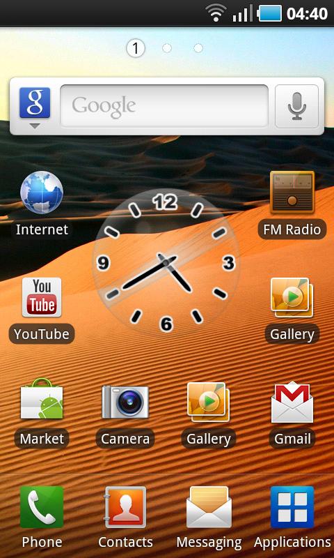 Transparent Clock Black Android Tools