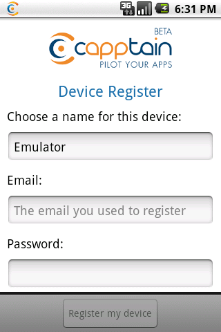 Capptain Device Register Android Tools