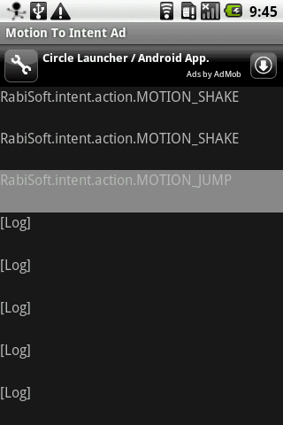 Motion To Intent Ad Android Tools