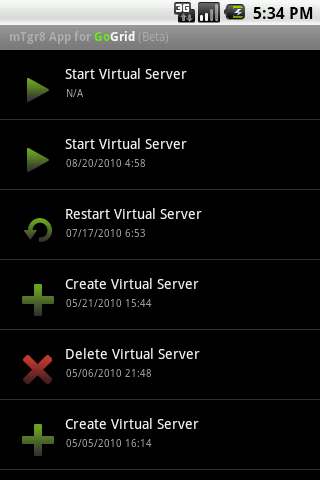 mTgr8 Cloud App for GoGrid Android Tools