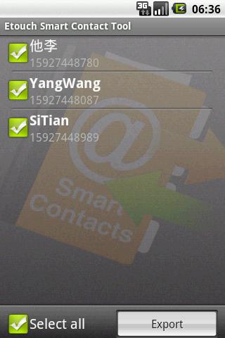 Smart Contact for android 1.x Android Tools